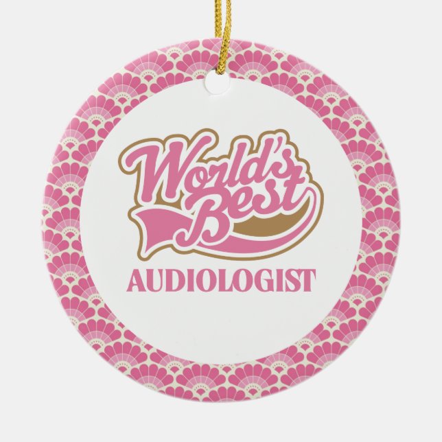 El mejor ornamento del regalo del audiólogo del (Frente)