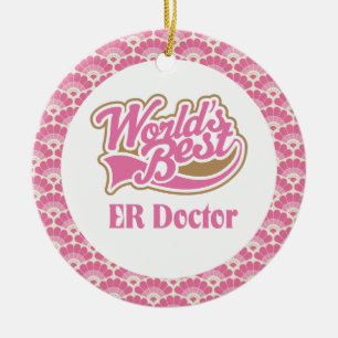 El mejor ornamento del regalo del médico del ER