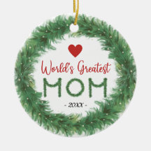 El mejor ornamento personalizado de mamá del mundo