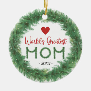El mejor ornamento personalizado de mamá del mundo