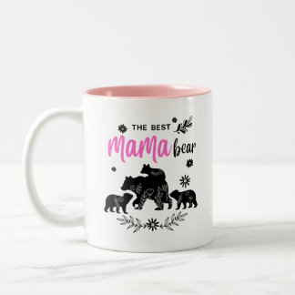 El mejor oso de mamá con la taza de tazas de tres
