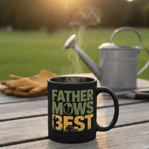 El mejor padre corta el césped Taza divertida de j