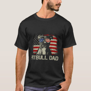El Mejor Papá De Pitbull Jamás Camisa Bandera Amer