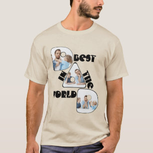 EL MEJOR PAPÁ DEL MUNDO, 3 fotos collage Camiseta