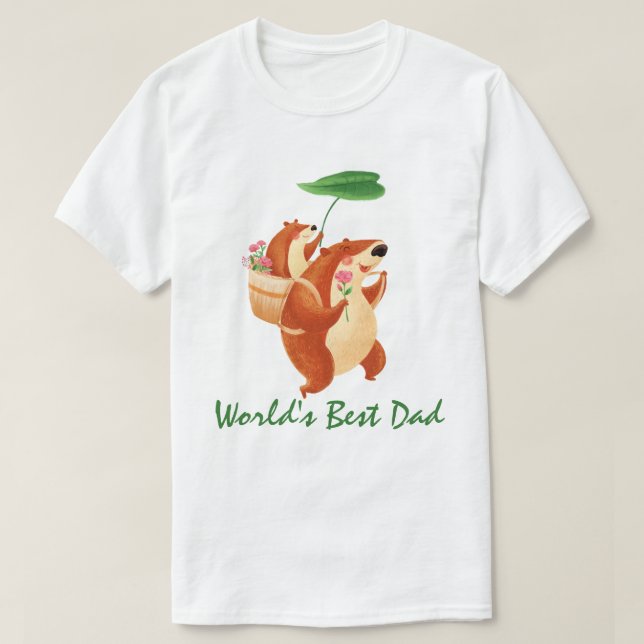 El mejor papá del mundo - Camiseta para oso y bebé (Diseño del anverso)