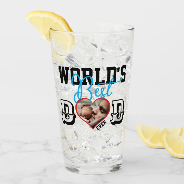 El mejor papá del mundo con foto de vidrio (Anverso (hielo))