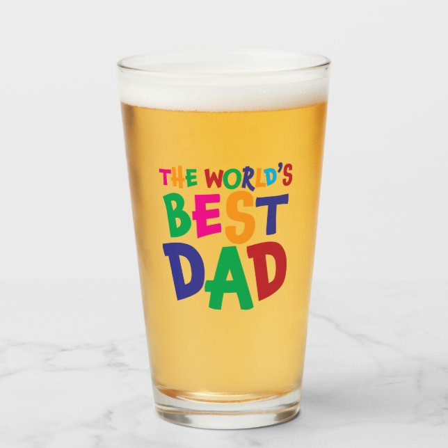 El mejor papá del mundo en la taza de cristal (Anverso (lleno))