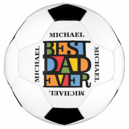 El mejor papá del mundo pelota de fútbol con nombr