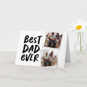 El mejor papá del mundo tarjeta moderna con dos fo