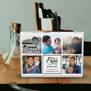 El mejor papá en el Collage de fotos de padre mode