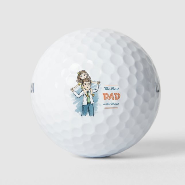 El mejor papá en las bolas de golf del mundo (Anverso)