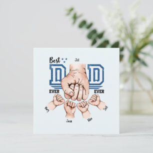 El mejor papá jamás Personalizado Fist Bump - Cuat