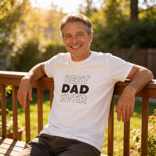 El mejor papá jamás simple y moderno foto camiseta