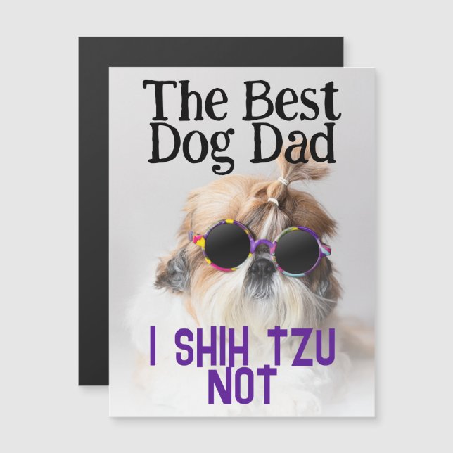 El mejor papá perro Shih Tzu No Día del Padre (Anverso/Reverso)