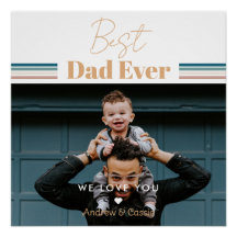 El mejor papá... te queremos, Poster brillante.