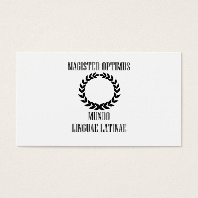 El mejor profesor de Latín del mundo (masculino) (Frente)