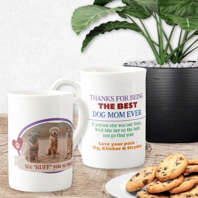 El mejor regalo de fotos lindo de la taza de perro (Funny Colorful Sarcastic Dog Mom Gift from the Dog or your Pack. Fun Photo Gift Idea for Her or Him)