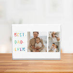 El mejor regalo de papá de color de la foto modern<br><div class="desc">El "Modern Collage Photo Colorful Best Dad Ever Gift" es un regalo personalizado y único para cualquier padre que merezca ser celebrado. El regalo es una foto de collage hecha de varias imágenes individuales que han sido cuidadosamente dispuestas para crear un diseño impresionante y llamativo. El regalo es una gran...</div>