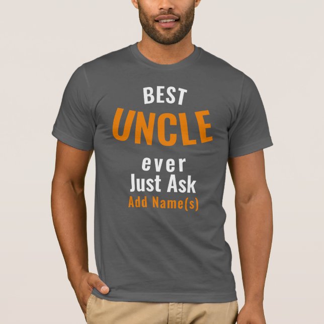 El mejor tío. Personalizar camiseta (Anverso)