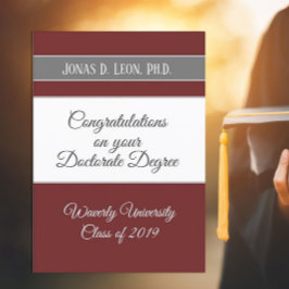 ¡El mejor vendedor! Tarjeta de graduación de docto