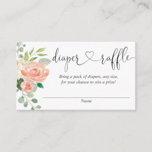 El melocotón se ruboriza las tarjetas de la rifa