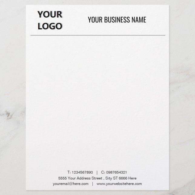 El membrete de su oficina comercial con logotipo (Anverso)