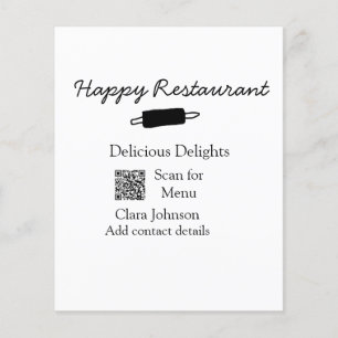 El menú de exploración de nombres de restaurantes