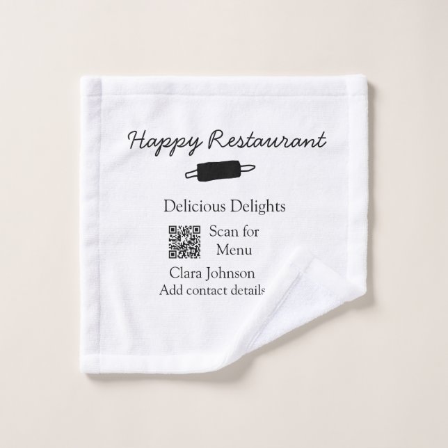 El menú de exploración de nombres de restaurantes  (Toallita)