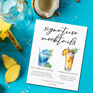 El menú de la Piña Colada del Hawái Azul