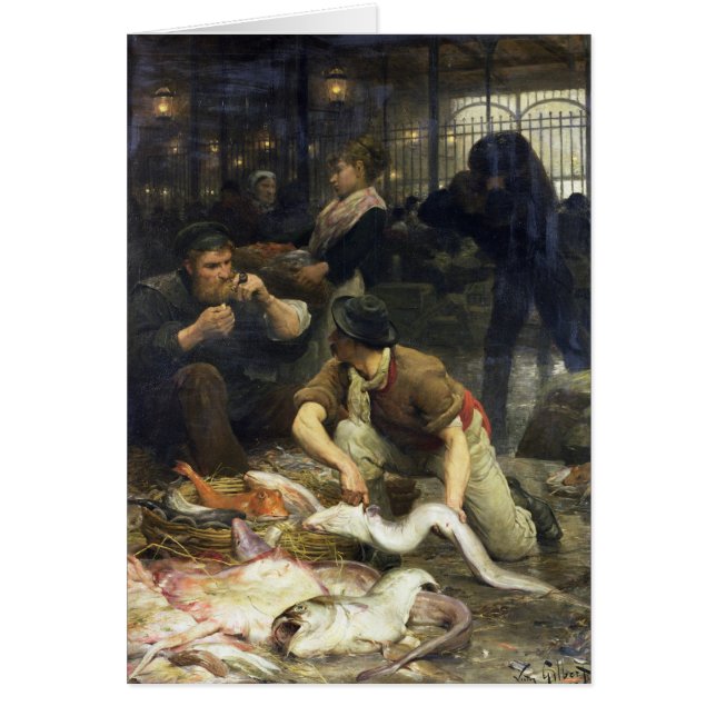El mercado de pescados por la mañana, 1880 (Frente)