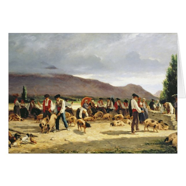 El mercado del cerdo, 1875 (Anverso (Horizontal))