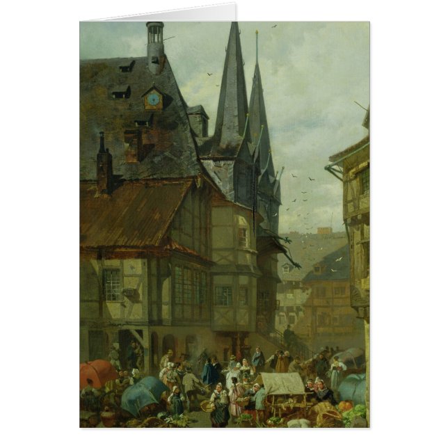 El mercado en Wernigerode, 1861 (Frente)