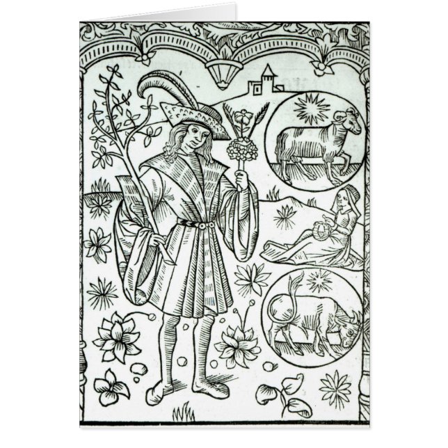 El mes de abril con el sol astrológico firma (Frente)