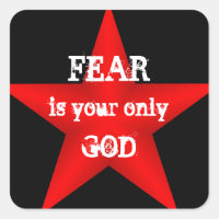 El miedo es tu único Pegatina de Dios