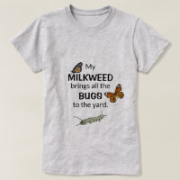 El Milkweed trae insectos a la camisa de la