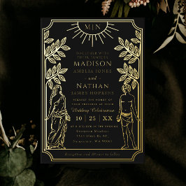 El místico Boda de la tarjeta Tarot de oro negro p