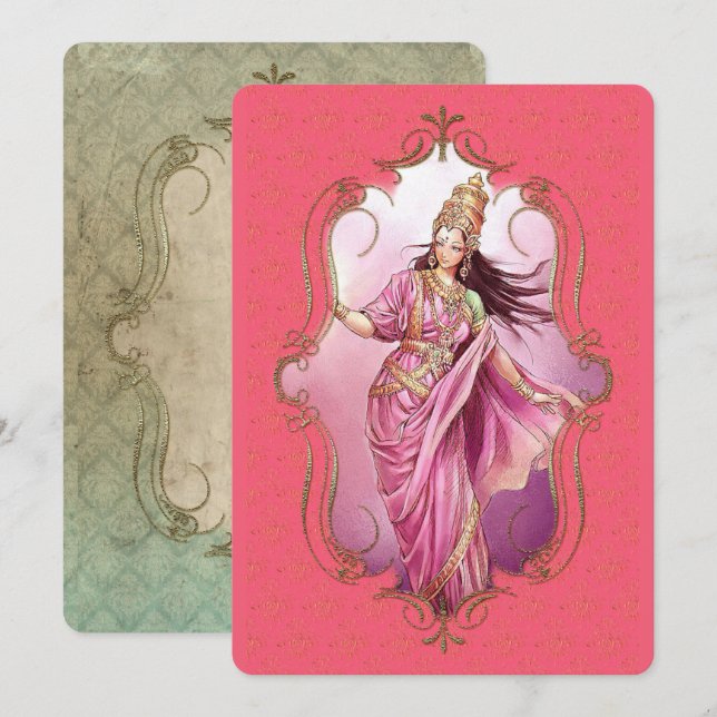 El Místico De India 9 - Tarjeta De Saludo (Anverso / Reverso)