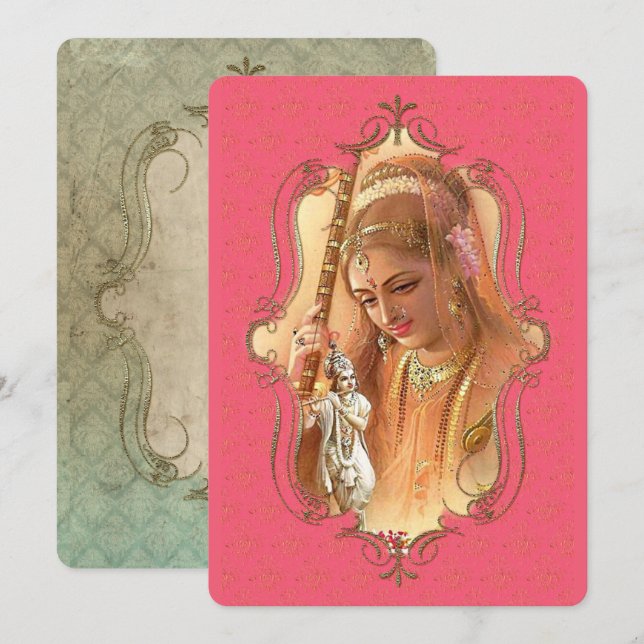 El Místico De La India 44 - Tarjeta De Saludo (Anverso / Reverso)