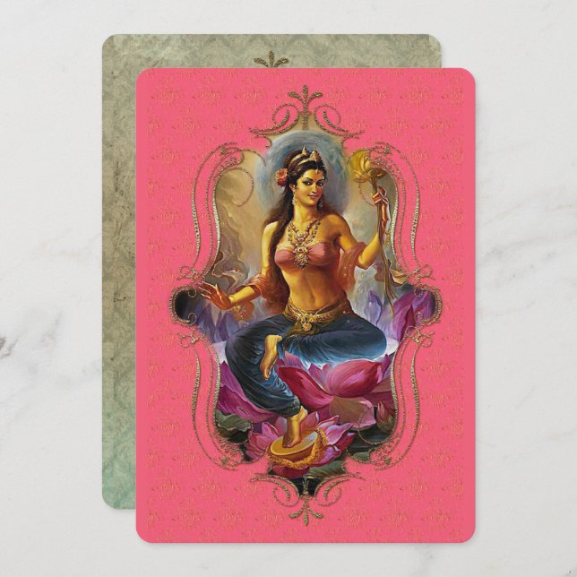 El Místico De La India 47 - Tarjeta De Saludo (Anverso / Reverso)