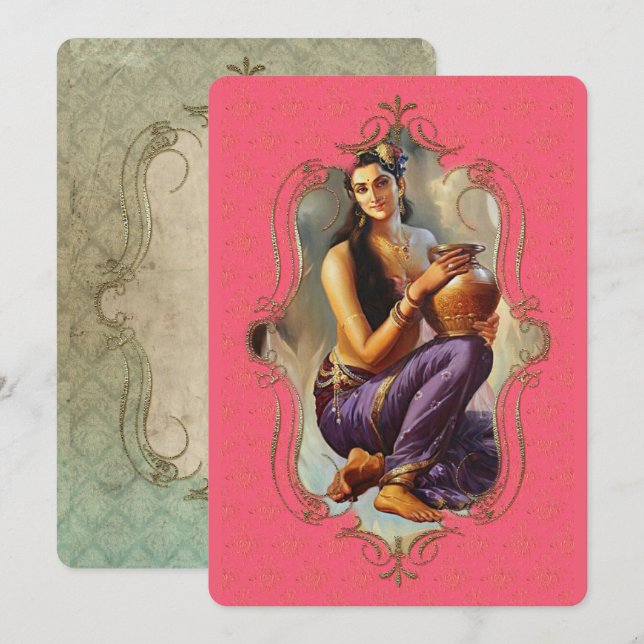 El Místico De La India 48 - Tarjeta De Saludo (Anverso / Reverso)