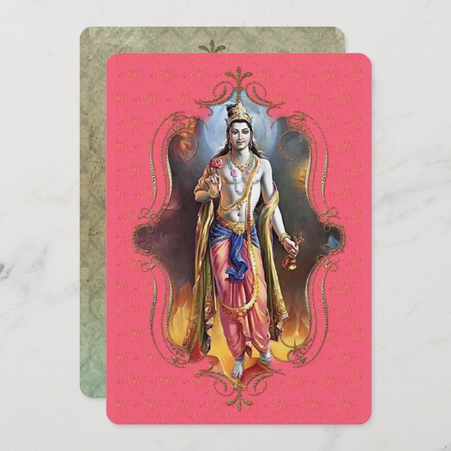 El Místico De La India 8 - Tarjeta De Saludo (Anverso / Reverso)