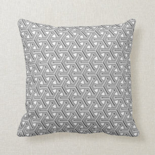 el modelo Tri cúbico entonó la almohada gris