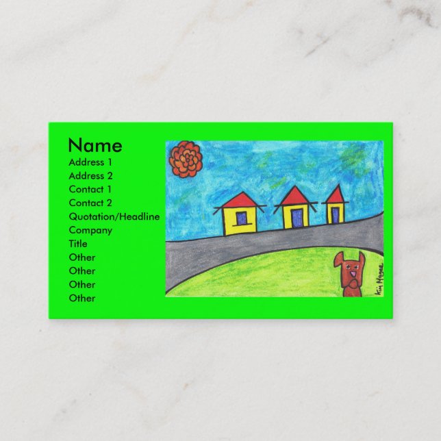 El moho acababa de oír la tarjeta de visita (Anverso)