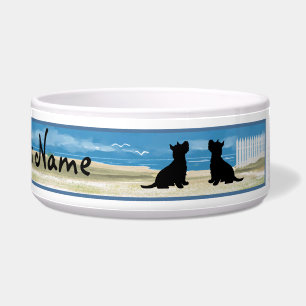 El mojón Terrier personalizó el cuenco grande