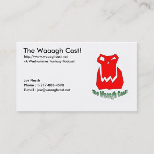 ¡El molde de Waaagh! Tarjeta de visita del mismo