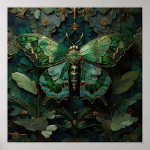 El monarca verde - Arte digital mariposa