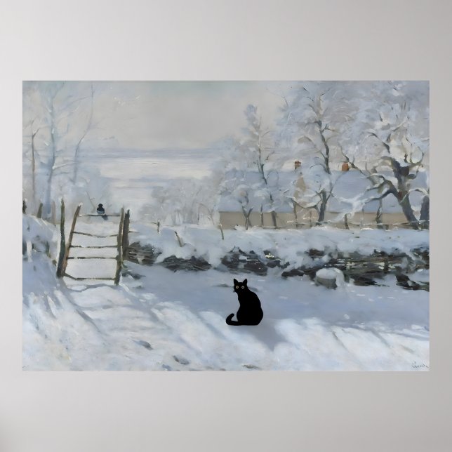 El Monet De La Impresión Del Gato En El Sena Diver (Frente)