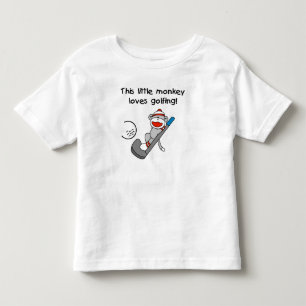 El mono ama el Golfing de las camisetas y de los