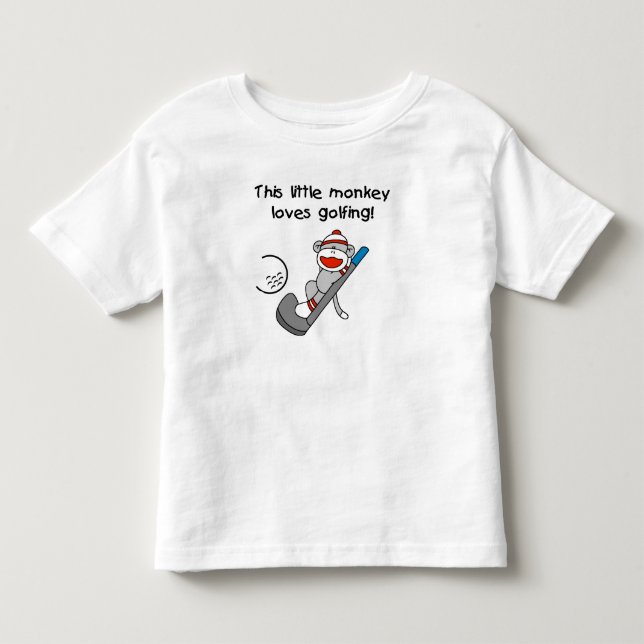 El mono ama el Golfing de las camisetas y de los (Anverso)