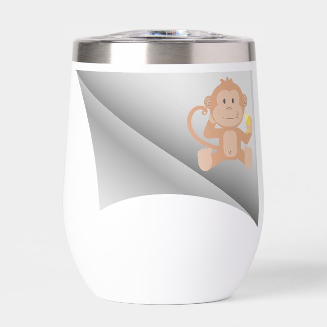 el mono come plátano bajo el parche (Frente)